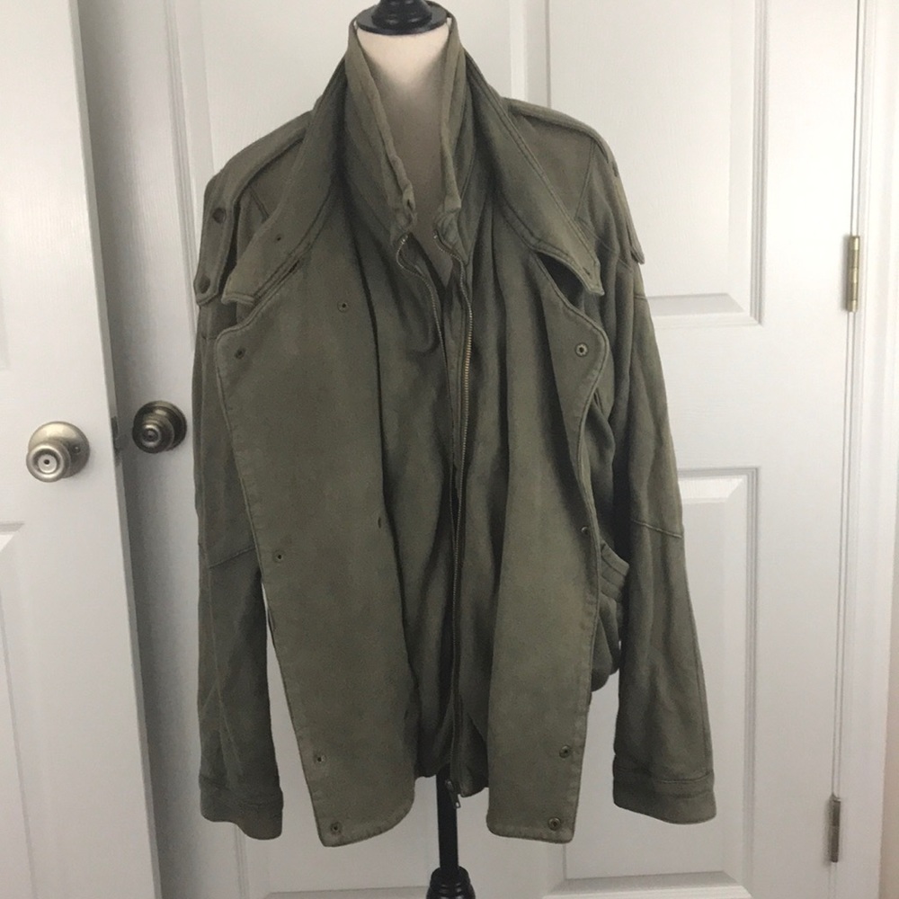 Free People oversized bomber jacket.